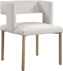 Caleb Cream Velvet Dining Chair - Town Of Bargains Furniture - NY