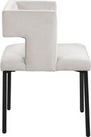 Caleb Cream Velvet Dining Chair - Town Of Bargains Furniture - NY