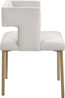 Caleb Cream Velvet Dining Chair - Town Of Bargains Furniture - NY