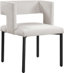 Caleb Cream Velvet Dining Chair - Town Of Bargains Furniture - NY
