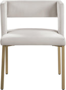 Caleb Cream Velvet Dining Chair - Town Of Bargains Furniture - NY