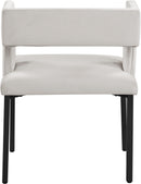 Caleb Cream Velvet Dining Chair - Town Of Bargains Furniture - NY