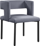 Caleb Grey Velvet Dining Chair - Town Of Bargains Furniture - NY
