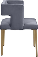 Caleb Grey Velvet Dining Chair - Town Of Bargains Furniture - NY