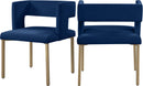 Caleb Navy Velvet Dining Chair - Town Of Bargains Furniture - NY