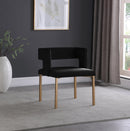 Caleb Black Velvet Dining Chair - Town Of Bargains Furniture - NY