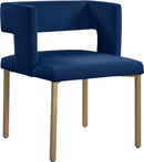 Caleb Navy Velvet Dining Chair - Town Of Bargains Furniture - NY