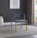 Caleb Grey Velvet Dining Chair - Town Of Bargains Furniture - NY