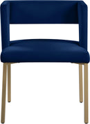 Caleb Navy Velvet Dining Chair - Town Of Bargains Furniture - NY