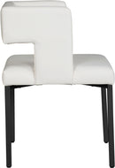 Caleb White Faux Leather Dining Chair - Town Of Bargains Furniture - NY