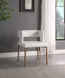 Caleb White Faux Leather Dining Chair - Town Of Bargains Furniture - NY