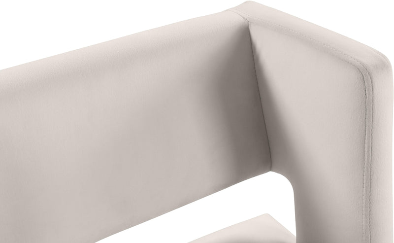 Caleb Cream Velvet Counter Stool - Town Of Bargains Furniture - NY