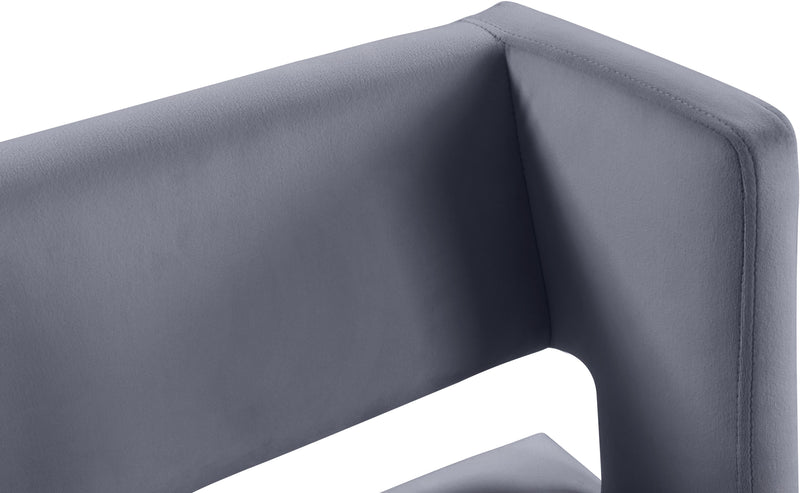 Caleb Grey Velvet Counter Stool - Town Of Bargains Furniture - NY