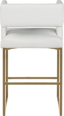 Caleb White Faux Leather Counter Stool - Town Of Bargains Furniture - NY