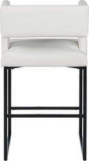 Caleb White Faux Leather Counter Stool - Town Of Bargains Furniture - NY