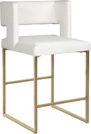 Caleb White Faux Leather Counter Stool - Town Of Bargains Furniture - NY
