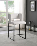 Caleb White Faux Leather Counter Stool - Town Of Bargains Furniture - NY