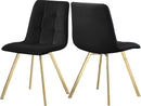 Annie Black Velvet Dining Chair - Town Of Bargains Furniture - NY