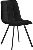 Annie Black Velvet Dining Chair - Town Of Bargains Furniture - NY