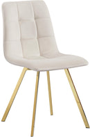 Annie Cream Velvet Dining Chair - Town Of Bargains Furniture - NY