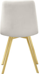 Annie Cream Velvet Dining Chair - Town Of Bargains Furniture - NY