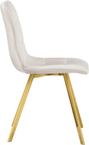 Annie Cream Velvet Dining Chair - Town Of Bargains Furniture - NY