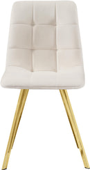Annie Cream Velvet Dining Chair - Town Of Bargains Furniture - NY