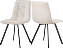 Annie Cream Velvet Dining Chair - Town Of Bargains Furniture - NY