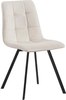 Annie Cream Velvet Dining Chair - Town Of Bargains Furniture - NY