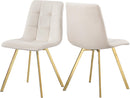 Annie Cream Velvet Dining Chair - Town Of Bargains Furniture - NY