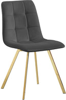 Annie Grey Velvet Dining Chair - Town Of Bargains Furniture - NY