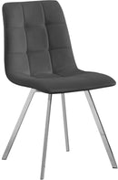 Annie Grey Velvet Dining Chair - Town Of Bargains Furniture - NY