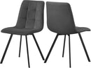 Annie Grey Velvet Dining Chair - Town Of Bargains Furniture - NY