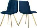 Annie Navy Velvet Dining Chair - Town Of Bargains Furniture - NY