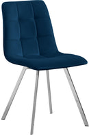 Annie Navy Velvet Dining Chair - Town Of Bargains Furniture - NY