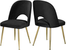 Logan Black Velvet Dining Chair - Town Of Bargains Furniture - NY