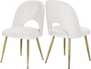 Logan Cream Velvet Dining Chair - Town Of Bargains Furniture - NY