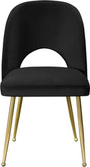 Logan Black Velvet Dining Chair - Town Of Bargains Furniture - NY