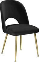 Logan Black Velvet Dining Chair - Town Of Bargains Furniture - NY