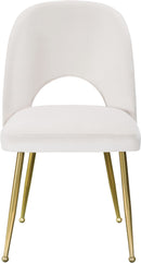 Logan Cream Velvet Dining Chair - Town Of Bargains Furniture - NY