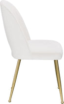 Logan Cream Velvet Dining Chair - Town Of Bargains Furniture - NY