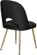 Logan Black Velvet Dining Chair - Town Of Bargains Furniture - NY