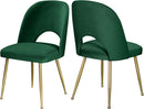 Logan Green Velvet Dining Chair - Town Of Bargains Furniture - NY