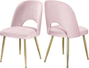 Logan Pink Velvet Dining Chair - Town Of Bargains Furniture - NY