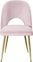 Logan Pink Velvet Dining Chair - Town Of Bargains Furniture - NY