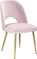 Logan Pink Velvet Dining Chair - Town Of Bargains Furniture - NY