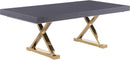 Excel Grey Oak Veneer Lacquer Extendable Dining Table (3 Boxes) - Town Of Bargains Furniture - NY