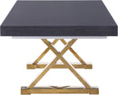 Excel Grey Oak Veneer Lacquer Extendable Dining Table (3 Boxes) - Town Of Bargains Furniture - NY