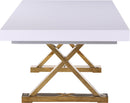 Excel White Lacquer Extendable Dining Table (3 Boxes) - Town Of Bargains Furniture - NY