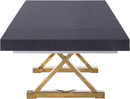 Excel Grey Oak Veneer Lacquer Extendable Dining Table (3 Boxes) - Town Of Bargains Furniture - NY